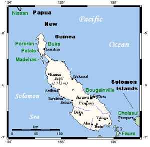 Bougainville Island: Main island of the Autonomous Region of Bougainville of Papua New Guinea