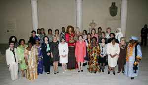 First Lady: Honorary title of the wife of a president or head of state