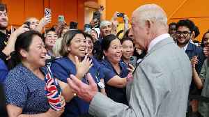 The King jokes 'bits don't work so well' after 70 as he opens hospital