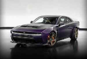 Dodge Charger SIXPACK Rocks Stryker Purpe Paint and Rides on 21-Inch Brass Monkey Wheels