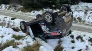 Hollie McRae crashes out of debut rally - but walks away unscathed