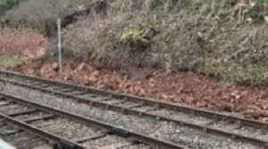 Rail disruption after embankment damage