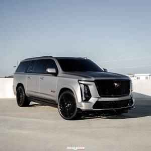 Satin Silver 2026 Cadillac Escalade-V ESV x RS Edition Just Feels Larger Than Life on 24s