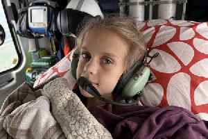 Verity, 11, has life-saving surgery after family holiday illness