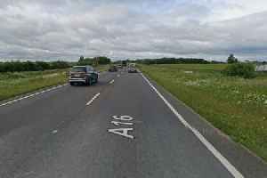 Man dies after car and lorry crash on A16
