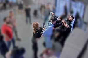 Female police officer 'saw blood' after being punched in Manchester Airport fight