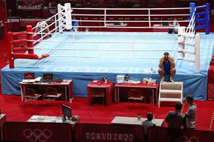 Boxer sits on ring in protest for an hour after Olympics disqualification