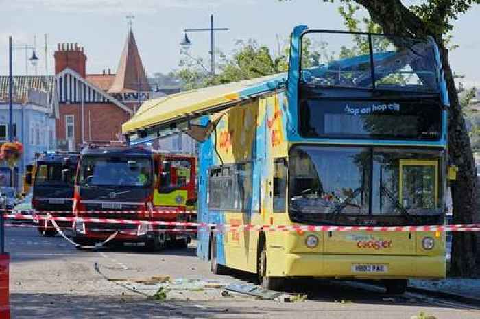 Twelve-year-old boy still in hospital after sightseeing bus had roof torn off in crash with tree in Mumbles