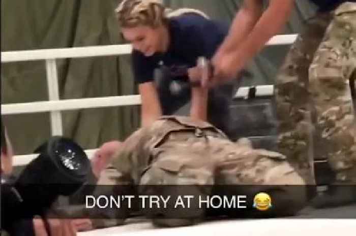 Paige VanZant puts soldier to sleep with chokehold and warns “don’t try this at home”