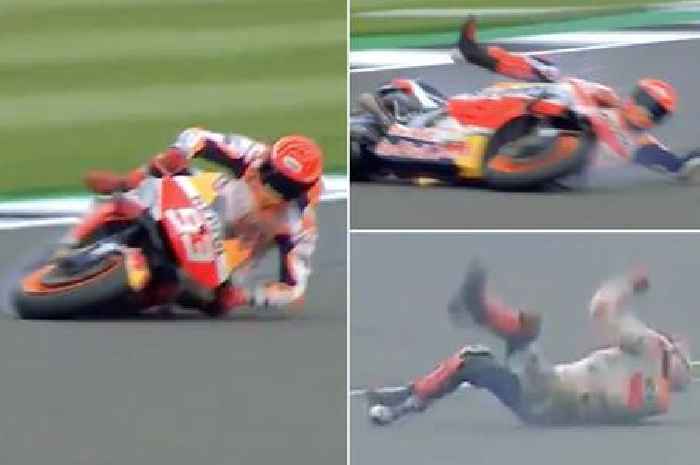Marc Marquez went to hospital after sand got stuck in his eye after 170mph MotoGP crash