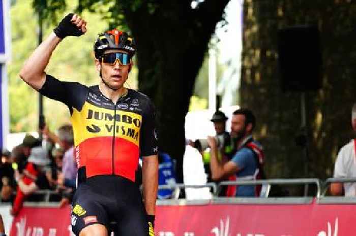 Tour of Britain 2021: Wout van Aert wins Stage 1 of cycle race in Cornwall