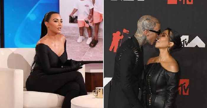 Kim Kardashian Admits Kourtney Kardashian & Travis Barker's Constant PDA Is 'A Lot': 'That's What They Do'