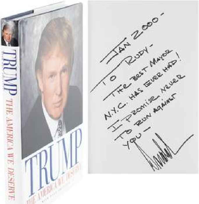 ‘I Promise to Never Run Against You’: Book Trump Signed For Rudy Giuliani Sells For $54K at Auction