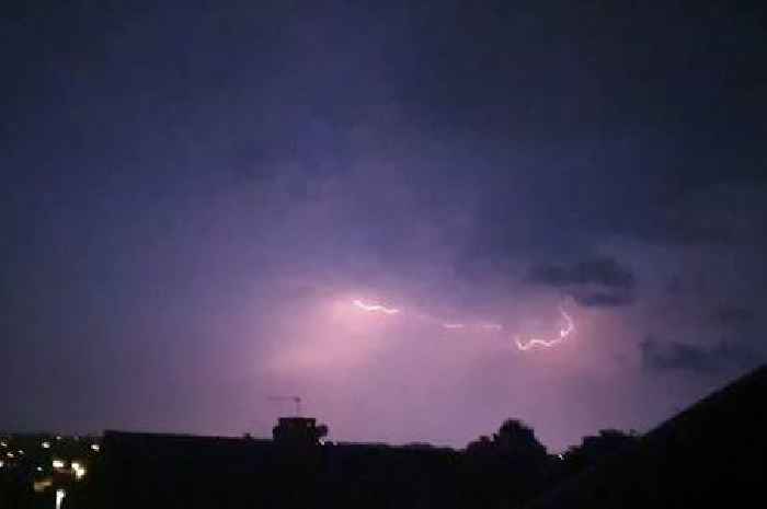 Met Office eight-hour thunderstorm weather warning for Derbyshire