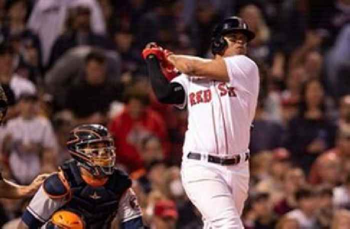 
					Rafael Devers delivers a home run to avoid Red Sox shutout, Astros lead 7-1
				
