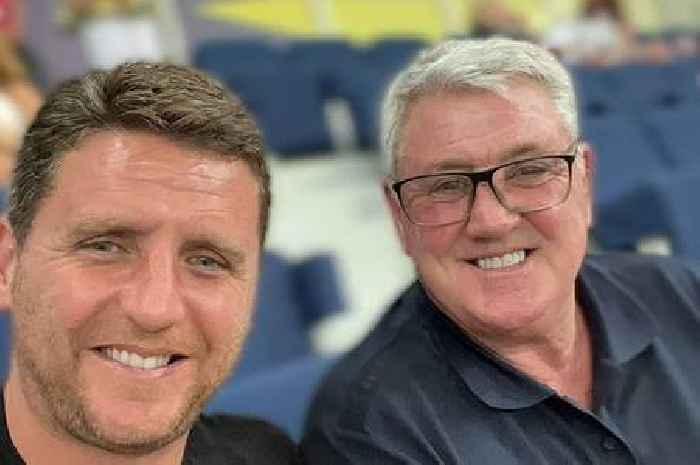 Ex-Newcastle boss Steve Bruce's beaming smile as he watches cricket one week after exit
