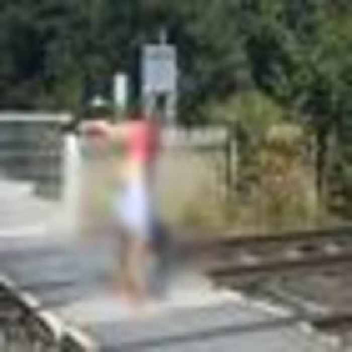 'This is not a photo opportunity': Warning issued after teens seen doing handstands at level crossing