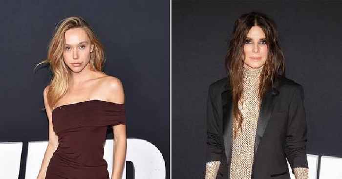 Alexis Ren Shows Some Skin In Off-The-Shoulder Dress While Sandra Bullock Shines Bright In Rhinestone Jumpsuit At 'The Unforgivable' Premiere — Get The Looks