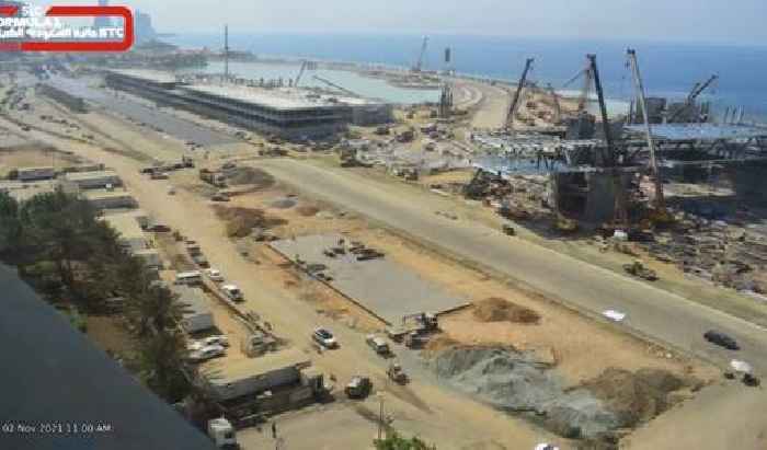 Timelapse video Jeddah Corniche Circuit Construction