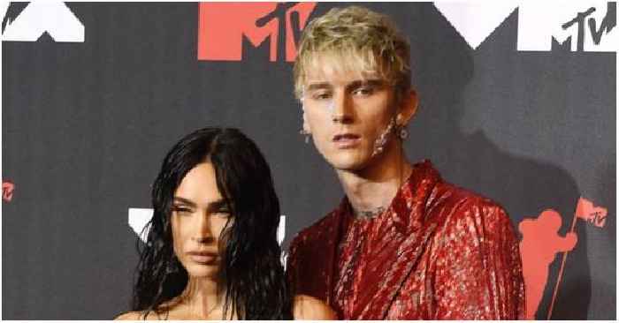 Machine Gun Kelly & Megan Fox Show Up To The Rocker's Unisex Nail Polish Launch Party Chained Together