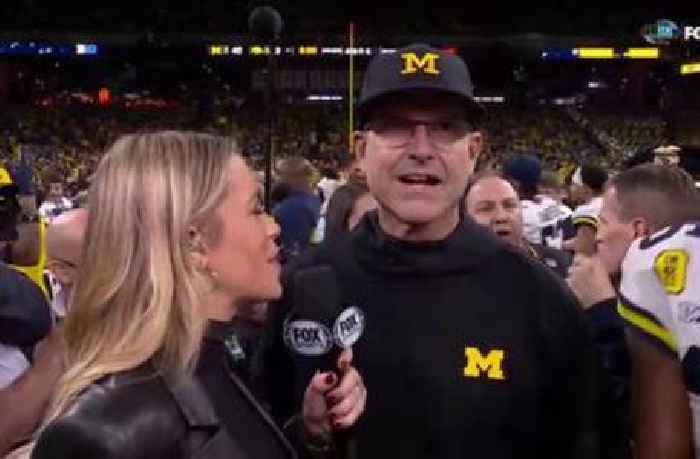 
					Jim Harbaugh ‘FIRED UP’ about Michigan’s likely College Football Playoff berth
				