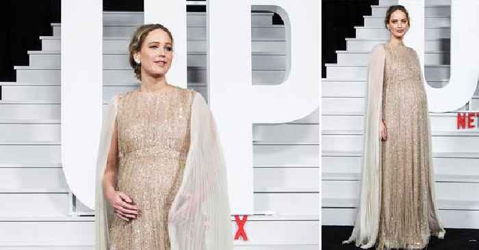 Jennifer Lawrence Glows As She Shows Off Her Baby Bump On The 'Don't Look Up' Red Carpet: Photos