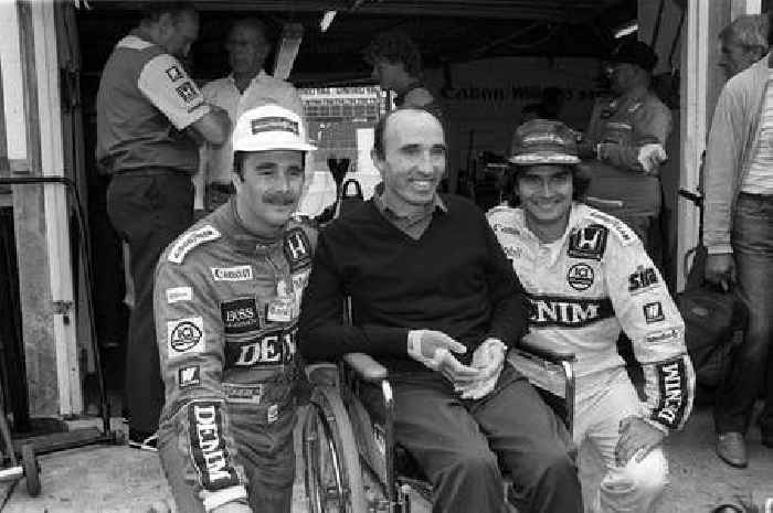 Archive photos show Sir Frank Williams at Brands Hatch in 1986 after life-changing accident