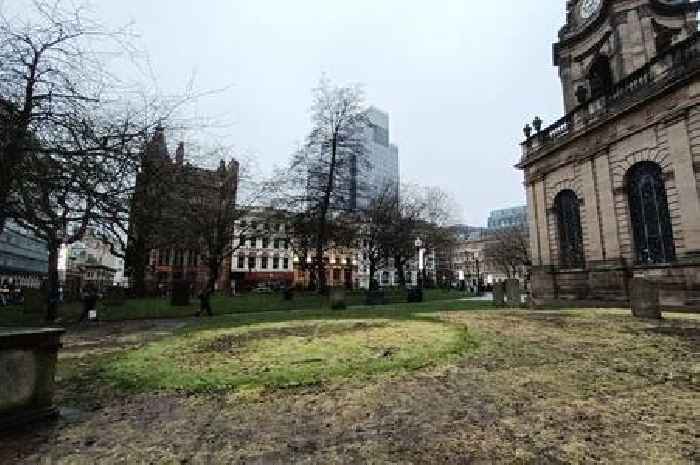Giant 'crop circle' appears next to Birmingham Cathedral after Christmas market
