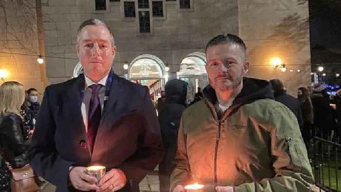 First Minister Paul Givan attends vigil for murder victim Ashling Murphy
