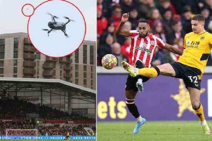 Brentford vs Wolves stopped and players rushed off pitch as drone flies over stadium