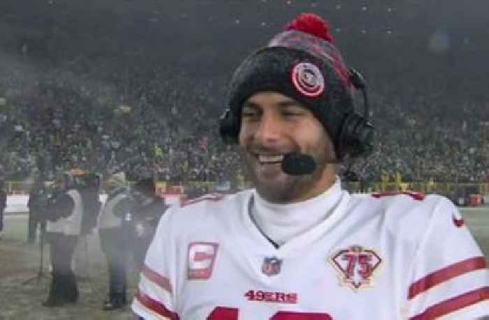 
					‘Good as Gould’ — Jimmy Garoppolo speaks on Robbie Gould’s game-winning FG to advance to the NFC Championship
				