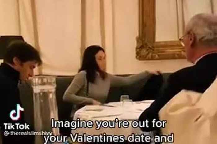 Football fan can't ignore Antonio Conte and Claudio Ranieri during Valentine's meal