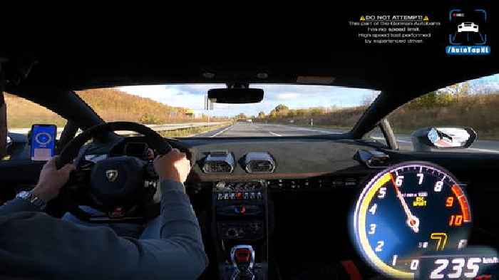 Supercharged Lamborghini Huracan Doesn't Whine About Going Flat-Out on the Autobahn