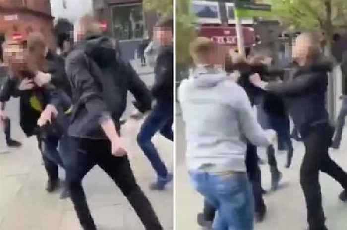 Football yob launches punch towards woman as violence erupts with 11 arrests made