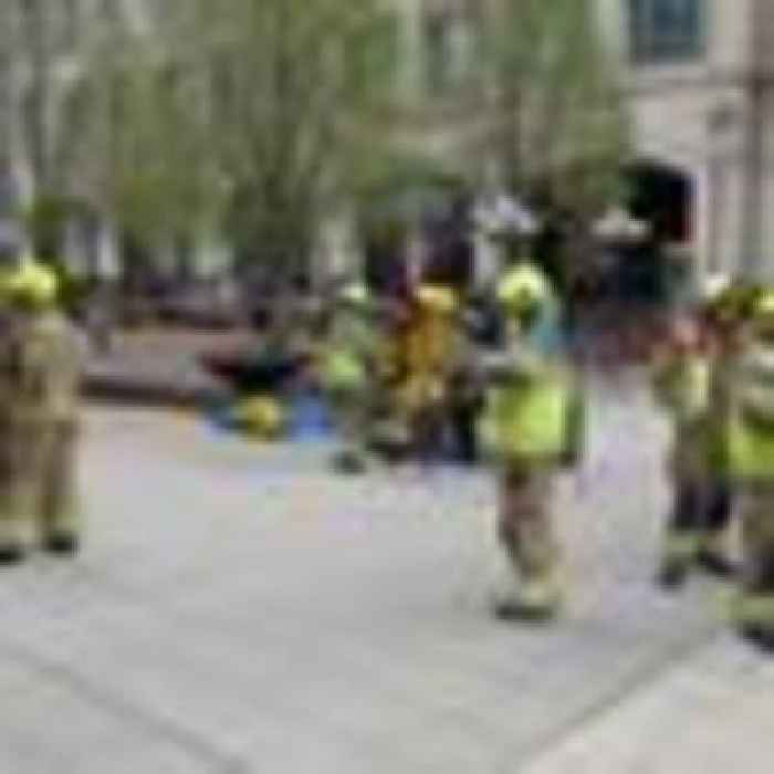 900 people evacuated as firefighters tackle 'chemical incident' at health club in London's Canary Wharf