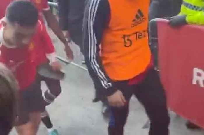 Everton fan films Cristiano Ronaldo's angry outburst after Man Utd embarrassment