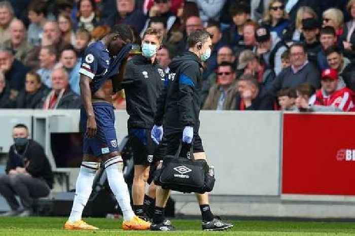 Brentford fans' savage chant towards Kurt Zouma as West Ham star leaves pitch with injury
