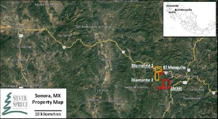 Silver Spruce Announces Receipt of SEMARNAT Environmental Permit for 2022 Drilling Program at the Diamante Au-Ag Project, Sonora, Mexico