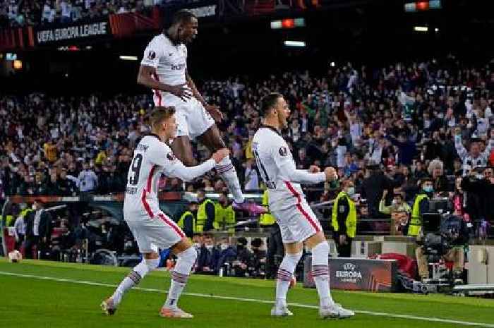 Thousands of Frankfurt fans raid Barcelona's Nou Camp home seats for Europa League tie