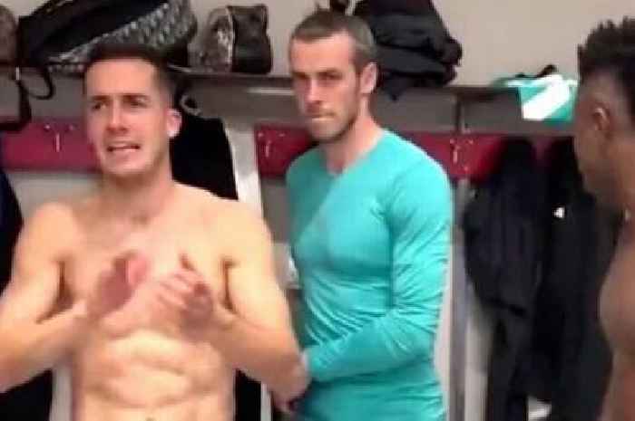 'Awkward' Gareth Bale dressing room footage emerges as Real Madrid players celebrate in front of Welshman