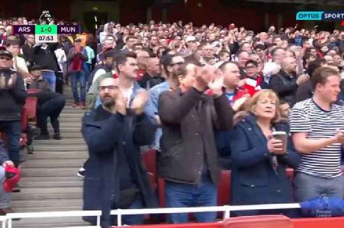 Moment Arsenal fans break into applause for Cristiano Ronaldo after tragic baby death