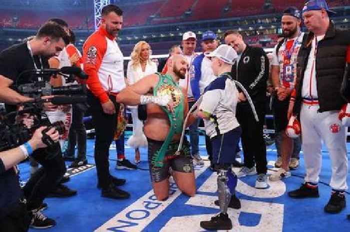 Tyson Fury invites fan, 14, into ring after vow to raise money for new arms and legs
