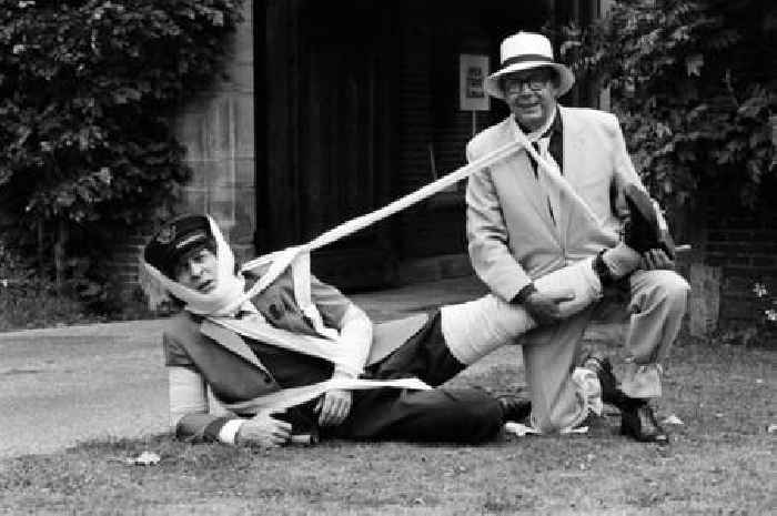 Photos unearthed of Eric Morecambe and Tom Baker fooling around at Hever Castle in 1980s