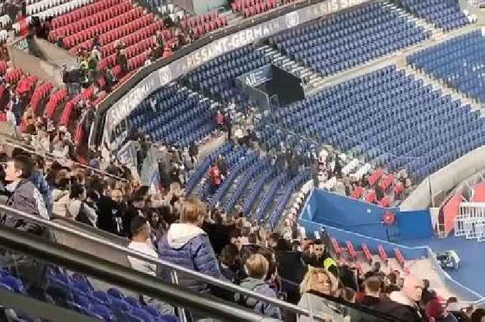 PSG fans clear out of Parc des Princes and leave stadium empty for title celebrations