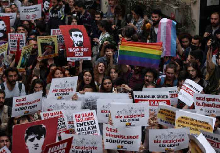 Activists protest in Turkey over life sentence for rights activist, philanthropist