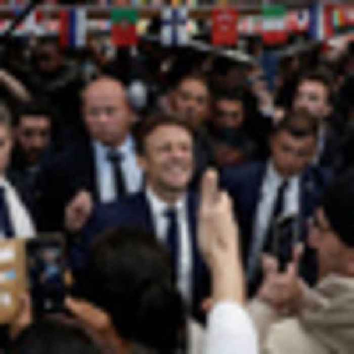 French President Emmanuel Macron: Bag of small tomatoes causes scare at presidential event
