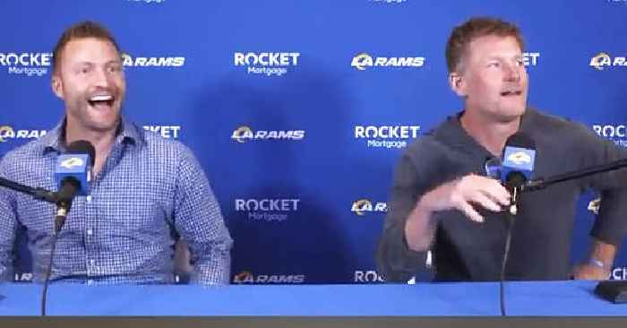 WATCH: Sean McVay And Rams Brass Have Hilarious Reaction To Patriots ‘Strange’ Selection