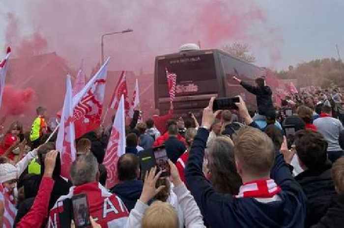 Flags flying and red flares - Nottingham Forest given emotional send-off ahead of Bournemouth clash