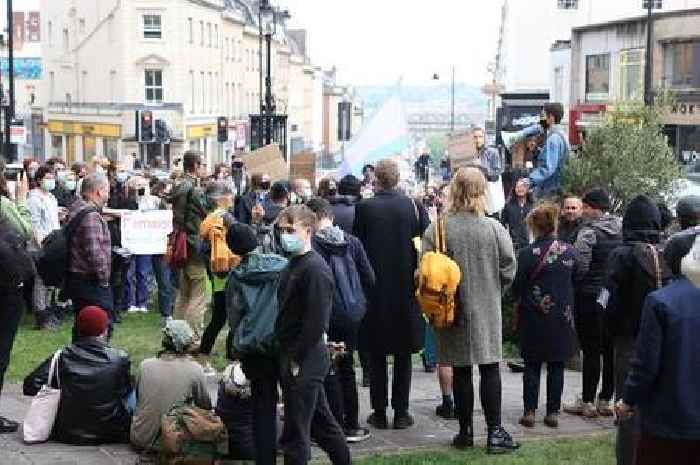 Trans activists protest outside Bristol University building ahead of controversial event