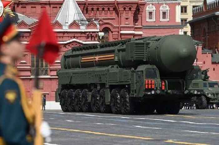 Vladimir Putin's warning as he displays 50-tonne missile able to strike UK within minutes